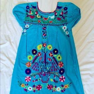 Mexican Embroidered dress Small